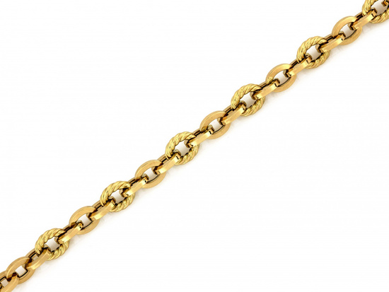 Złota bransoletka gruby ankier elegancka ekskluzywna