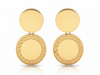 Kolczyki złote duże z dwóch okrągłych elementów