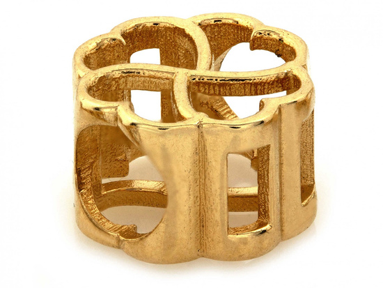 Złoty charms beads koniczynka na bransoletkę