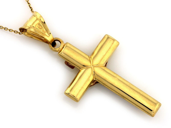 Złoty krzyżyk na szyję