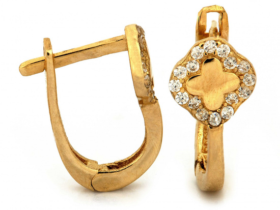 Kolczyki złote angielskie dla dziewczynki