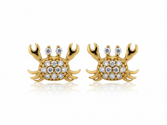 Kolczyki sztyfty KRAB z cyrkoniami
