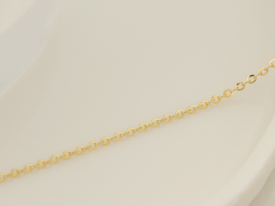 Delikatna złota bransoletka łańcuszkowa ankier 1,3mm