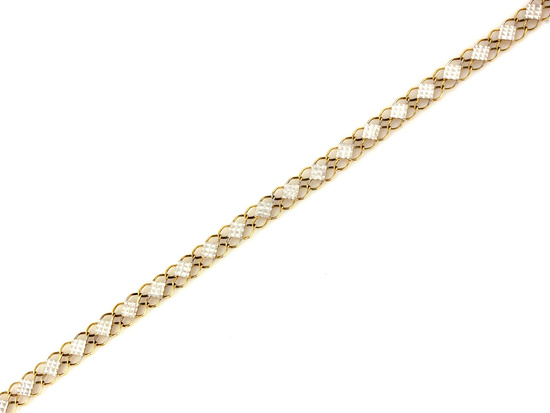 Bransoletka złota z dwóch delikatnych łańcuszków