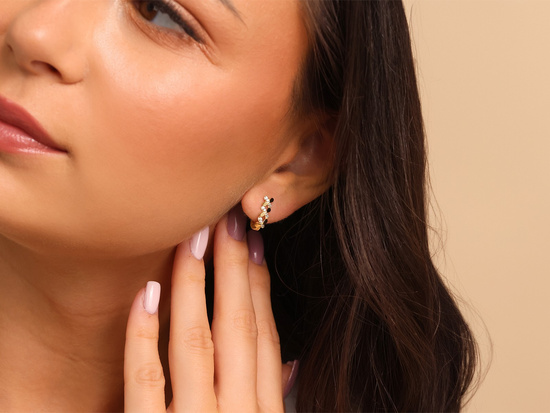 Kolczyki złote klasyczne subtelne wygodne bezpieczne zapięcie