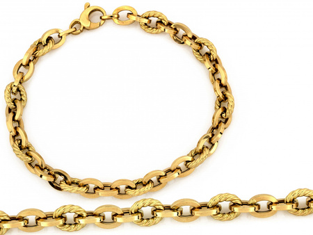 Złota bransoletka gruby ankier elegancka ekskluzywna