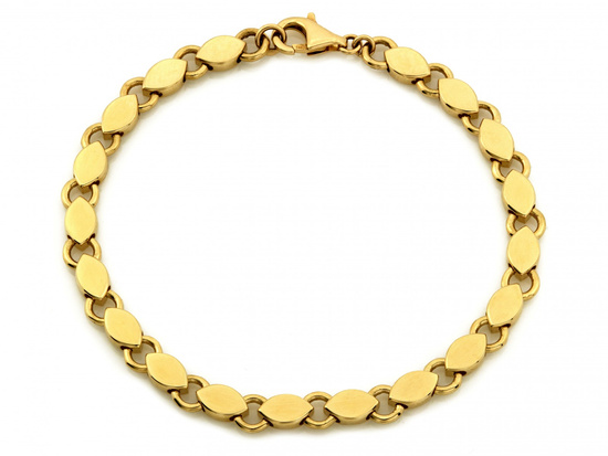 Bransoletka złota elementowa błyszcząca efektowna