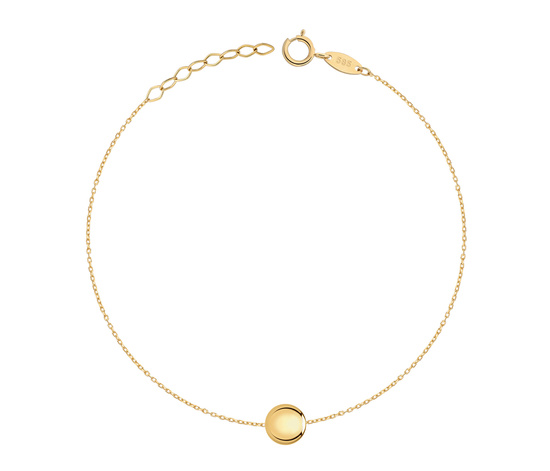 Złota bransoletka 375 z kulką