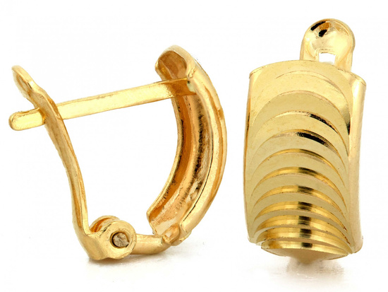 Kolczyki złote angielskie zdobione