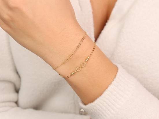 Bransoletka złota delikatna łańcuszkowa