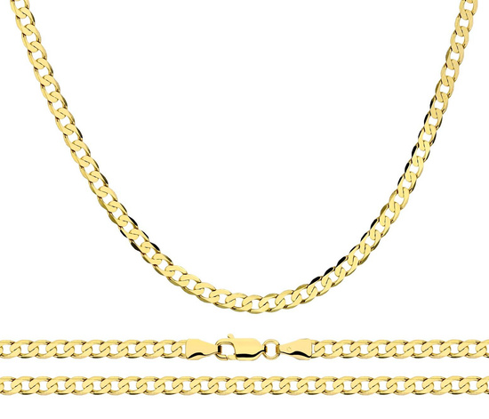 Złoty łańcuszek 585 pancerka - 50 cm