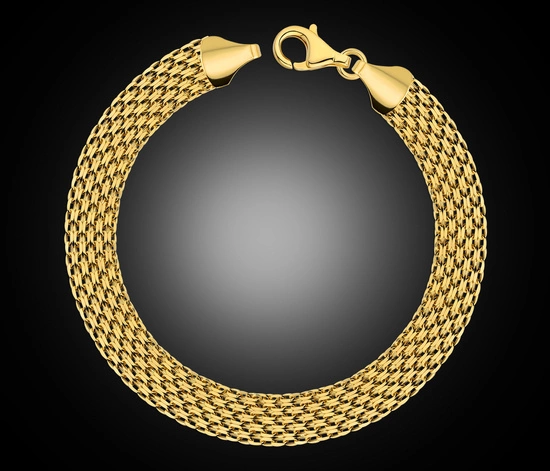 Złota bransoletka 925 Bismarck - 19 cm