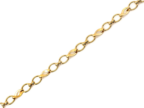 Bransoletka złota z owalnych ogniw