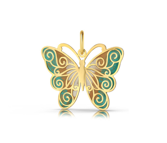 Złota zawieszka 585 - motyl