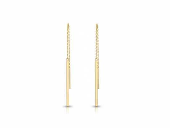 Kolczyki złote przeciągane