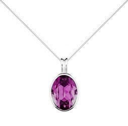 Naszyjnik srebrny 925 Swarovski - elipsa