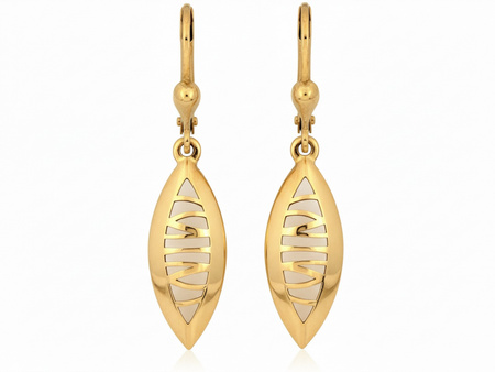 Kolczyki złote wiszące ażurowe dla mamy