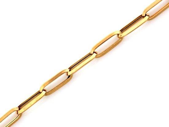 Złota bransoletka z dużych ogniw