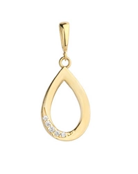 Złota zawieszka 585 - łezka