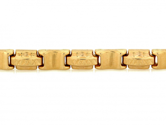 Bransoletka złota z ruchomych prostokątnych elementów