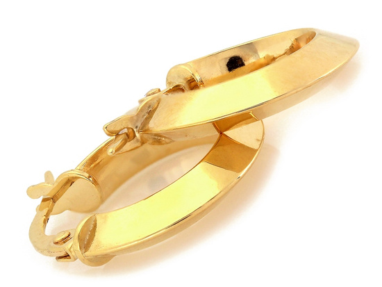 Małe złote koła kolczyki angielskie 17mm