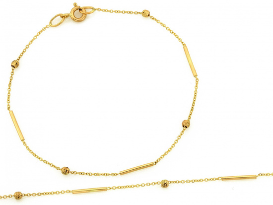 Bransoletka złota delikatna z kulkami