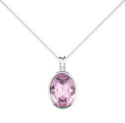 Naszyjnik srebrny 925 Swarovski - elipsa