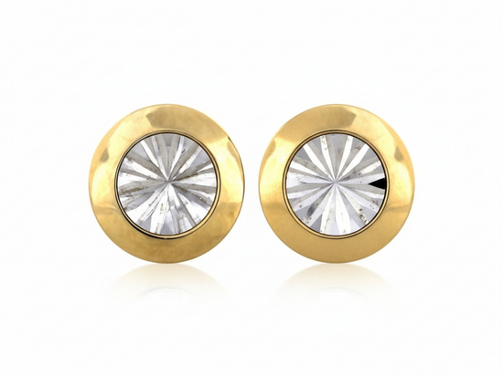 Złote kolczyki wkrętki bez kamieni