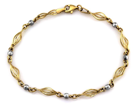 Elegancka złota bransoletka dla Pani