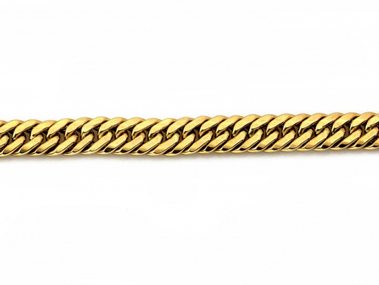 Bransoletka złota gruby łańcuch na rękę szeroki splot