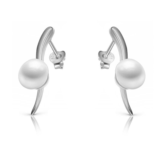 Zestaw srebrny 925 naszyjnik i kolczyki z perłami