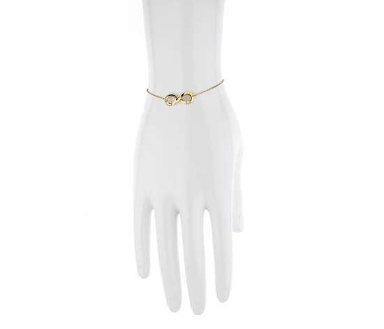 Złota bransoletka 333 nieskończoność - 17,5 - 19,5 cm