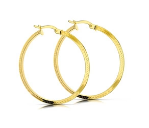 Złote kolczyki koła 333 - 33 mm