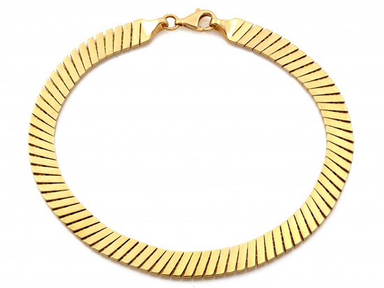 Bransoletka złota taśma z ruchomych elementów