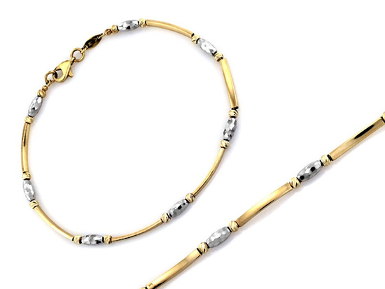 Bransoletka złota na każdą okazję dwa kolory złota