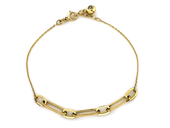 Złota bransoletka łańcuszkowa