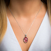 Naszyjnik srebrny 925 Swarovski - elipsa
