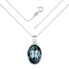 Naszyjnik srebrny 925 Swarovski - elipsa