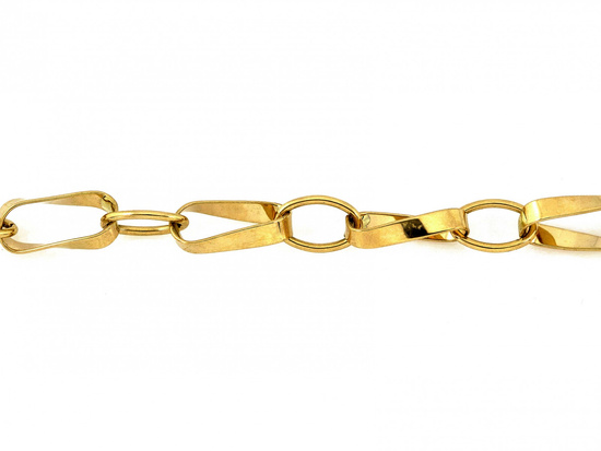 Złota bransoletka oryginalna modna efektowna duże ogniwa