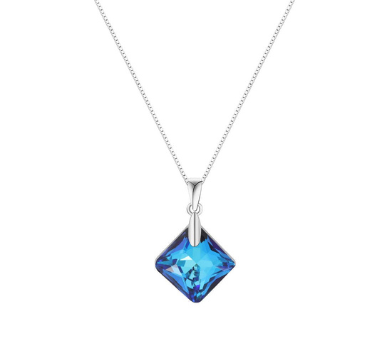 Naszyjnik srebrny 925 Swarovski - kwadrat