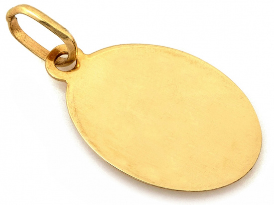 Medalik złoty Matka Boża z profila