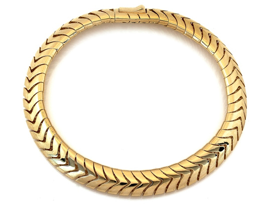 Bransoletka złota szeroka taśma