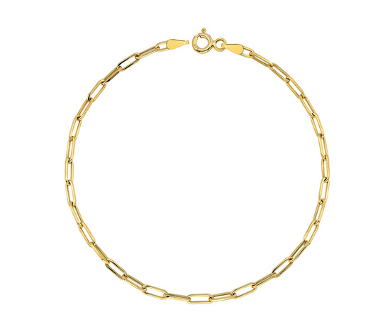 Złota bransoletka 585 nowoczesny ankier