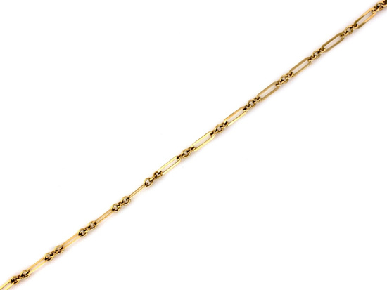 Złota bransoletka z delikatnych owalnych ogniw