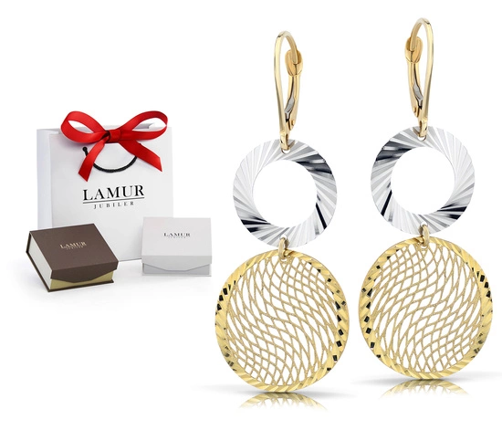 Złote kolczyki 585 - wiszące