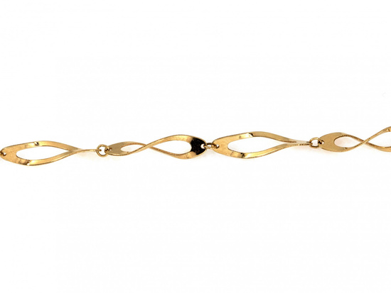 Bransoletka złota duże skręcone ogniwa