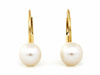 Kolczyki złote z perłą angielskie zapięcie