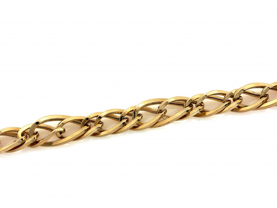 Złota bransoletka gruby łańcuch oryginalny splot