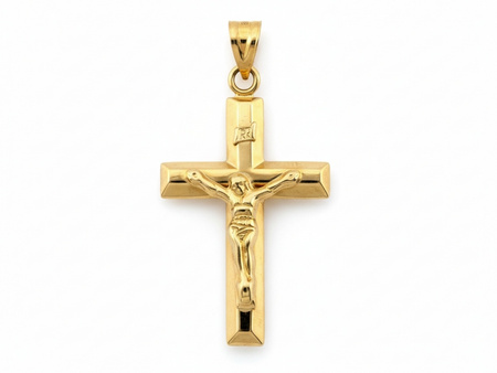 Krzyżyk złoty duży wisior zawieszka