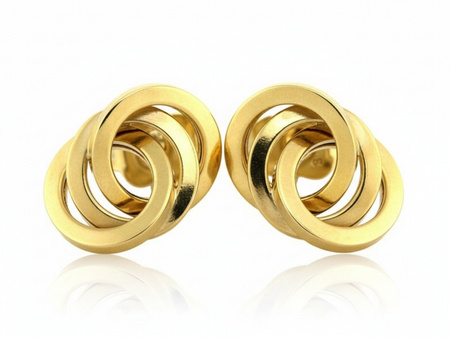 Złote kolczyki na sztyft